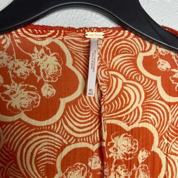 NWT Free People Crinkle Chiffon Kimono Swim Cover Up M/L - Picture 7 of 8